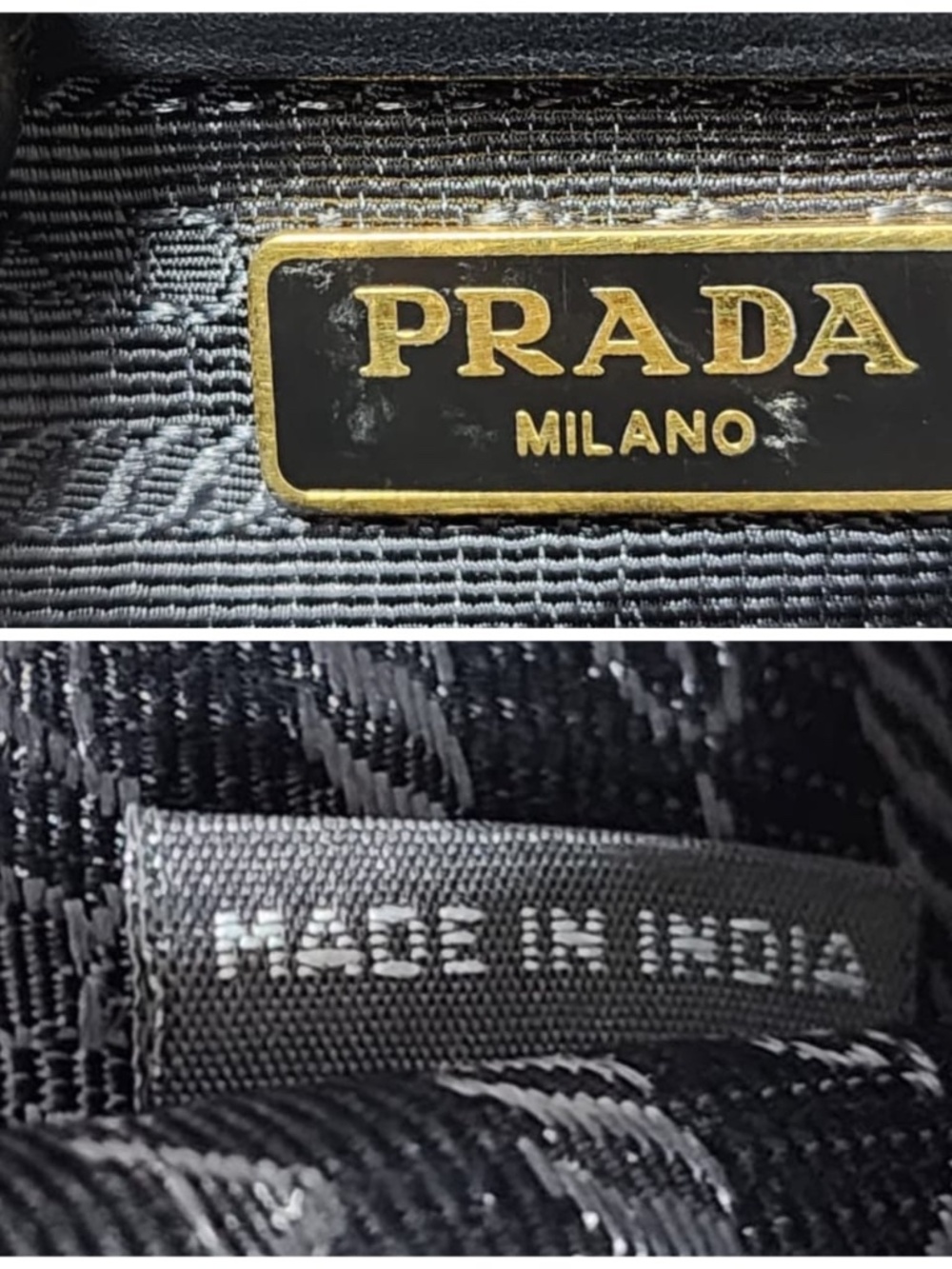 Authentic PRADA Saffiano Chain Shoulder Bag Black - Picture 3 of 14